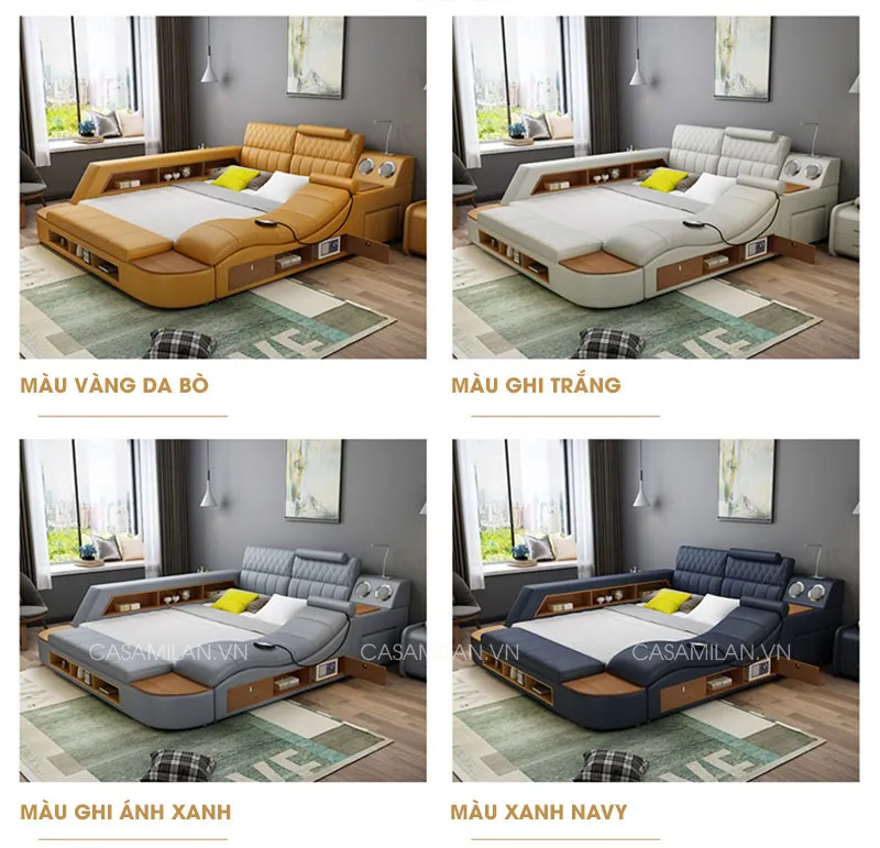 Giường ngủ thông minh đa dạng màu sắc lựa chọn