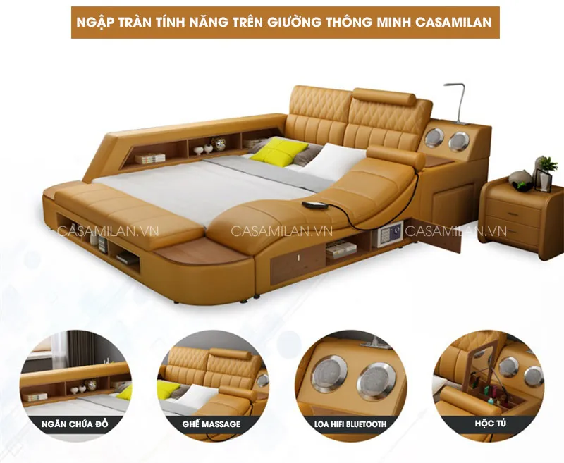 4 tính năng tiện ích trên giường massage đa năng GSB24