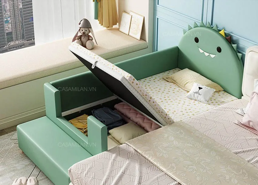 Giường ngủ cho trẻ em có ngăn chứa đồ tiện lợi