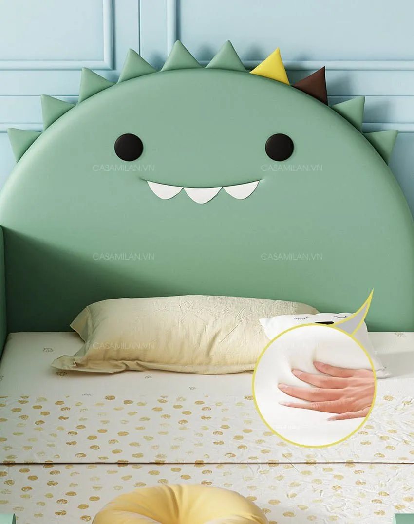 Đầu giường hình chú khủng long bọc nệm êm ái