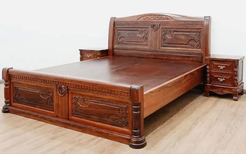 Giường ngủ gỗ mun hiện đại