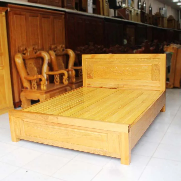 Giường gỗ pơ mu cao cấp