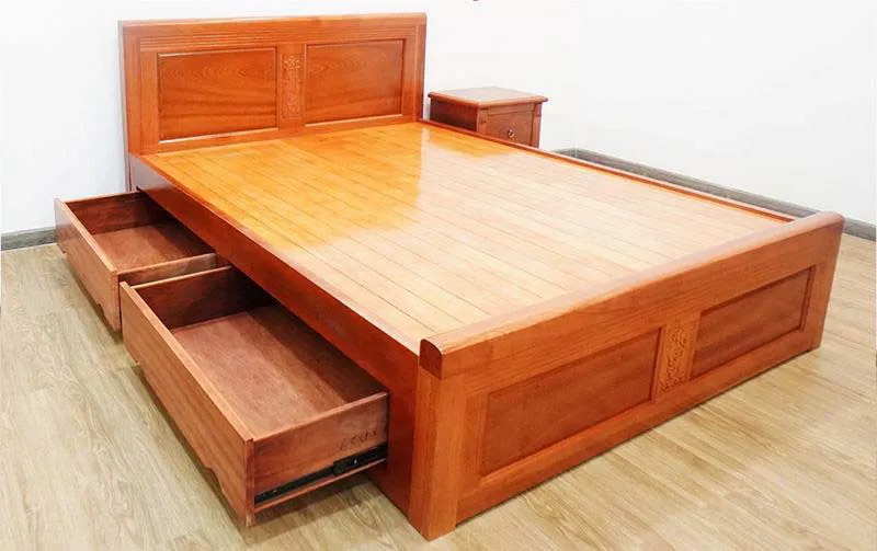 Giường ngủ gỗ xoan cao cấp