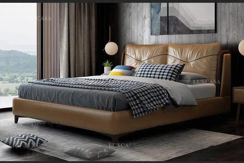 Giường ngủ bọc da hiện đại GD141