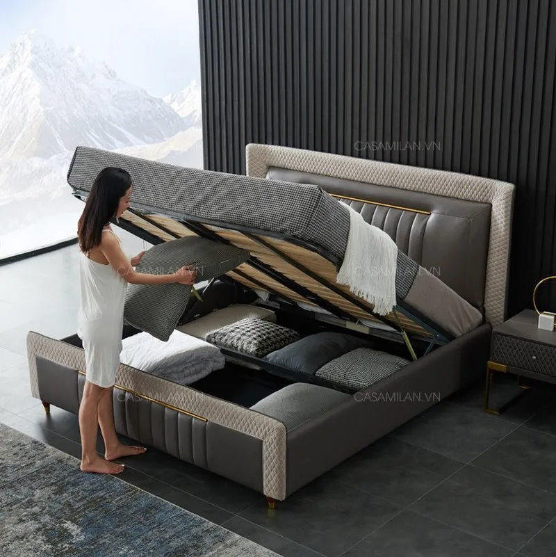 Giường da hiện đại sang trọng GD2206