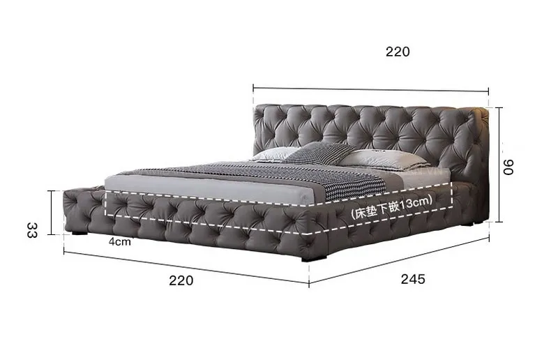 Giường Ngủ Bọc Da GD2215