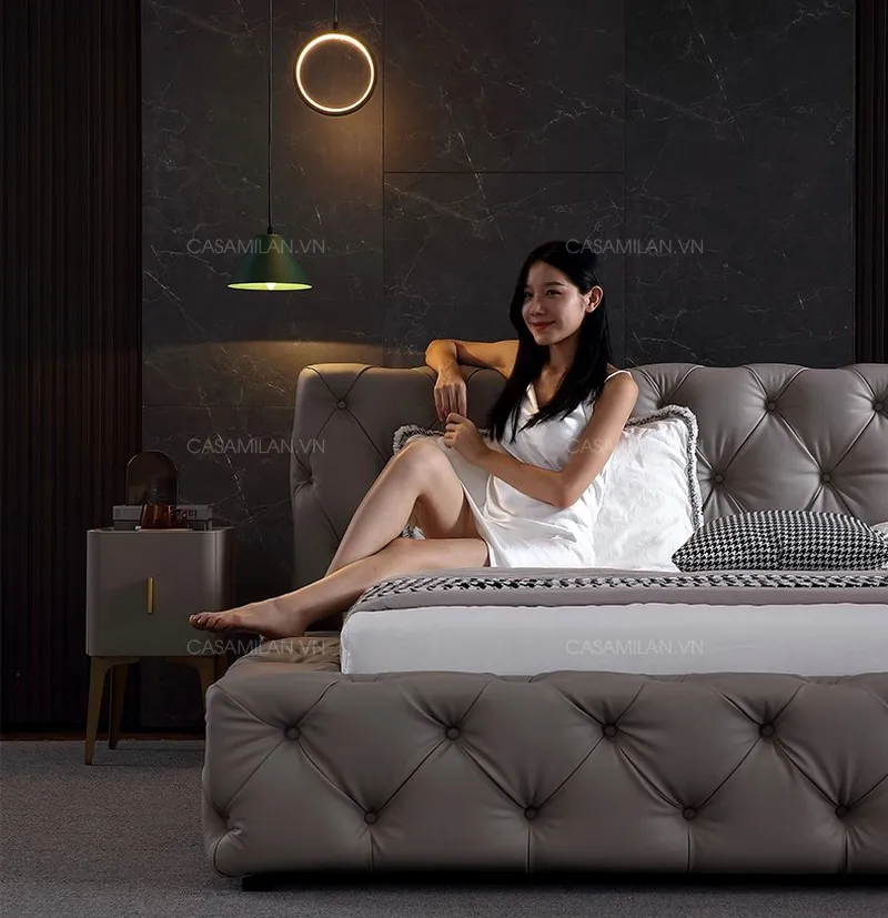 Giường bọc da tuổi thọ cao