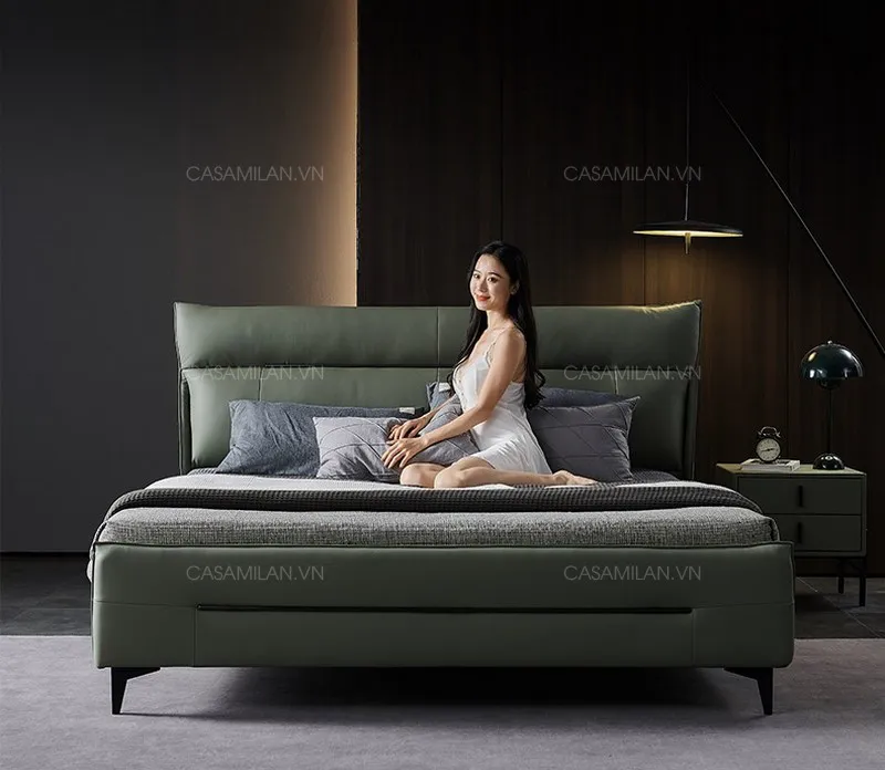 Giường ngủ bọc da cho phòng ngủ sang trọng GD2219