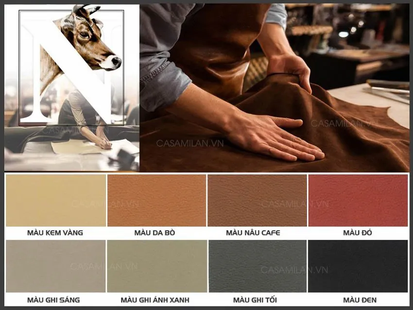 Chất liệu da công nghiệp cao cấp đa dạng màu sắc