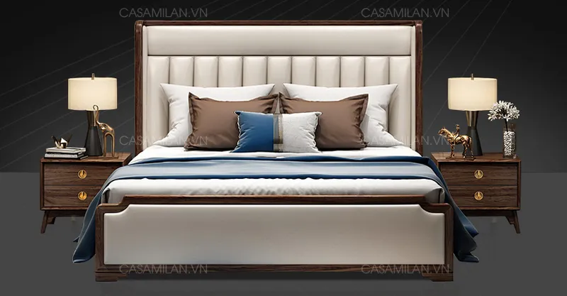 Chân giường ngủ gỗ chắc chắn đẹp mắt