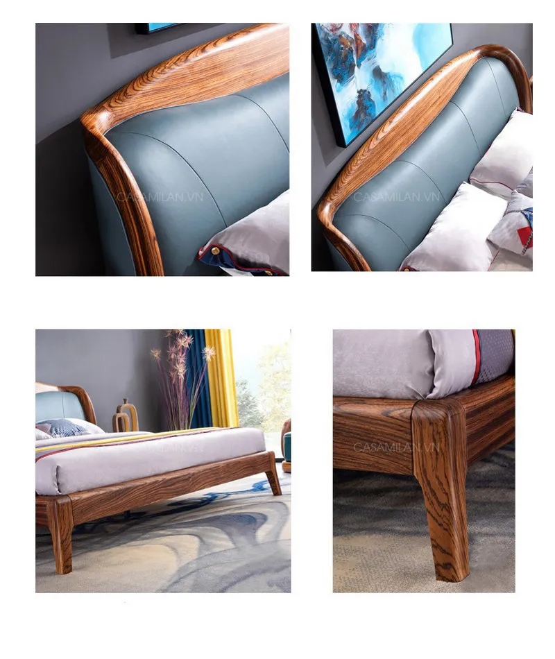 Giường gỗ tự nhiên hiện đại GG2108