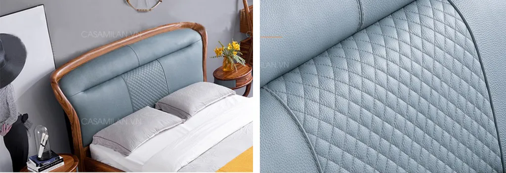 Đầu giường gỗ bọc nệm êm ái cao cấp
