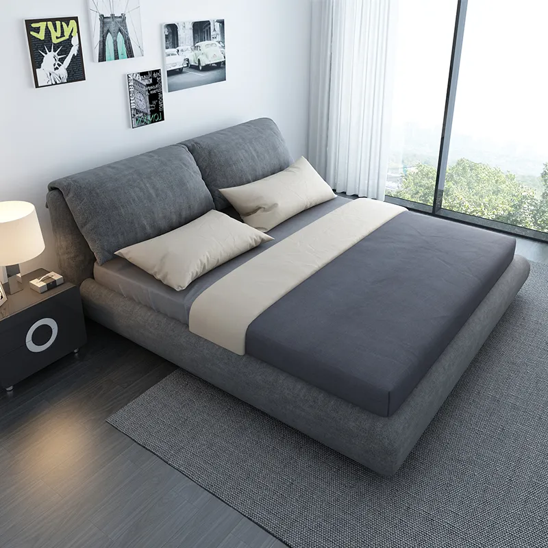 Giường ngủ bọc nỉ hiện đại