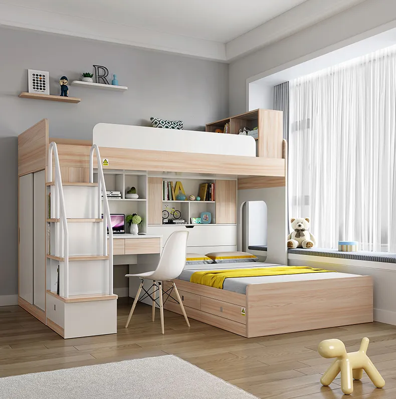 Giường tầng gỗ công nghiệp cho hai người