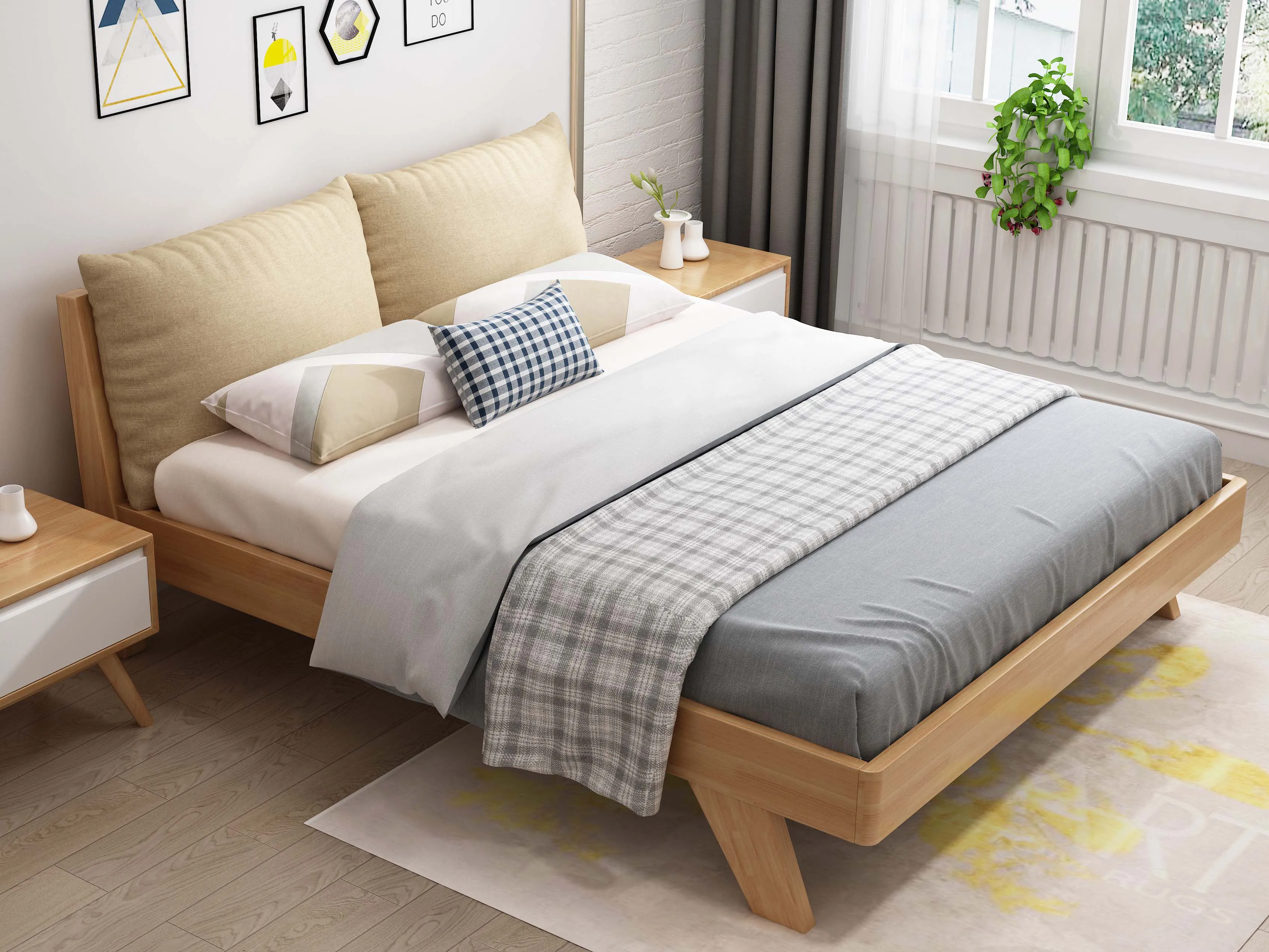 Mẫu giường ngủ 1m8x2m giá rẻ hiện đại