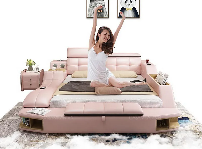 Giường ngủ thiết kế hợp phong thủy