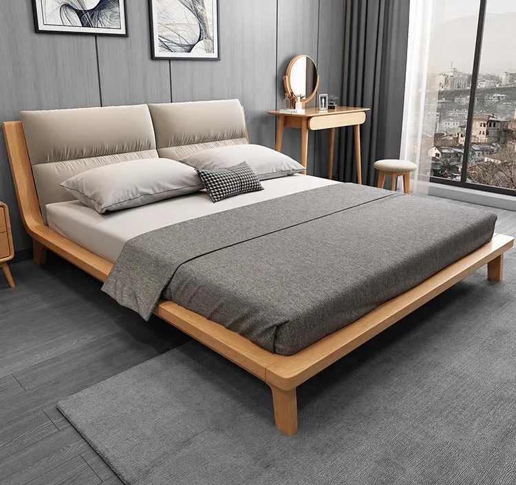 Giường ngủ gỗ tự nhiên hiện đại