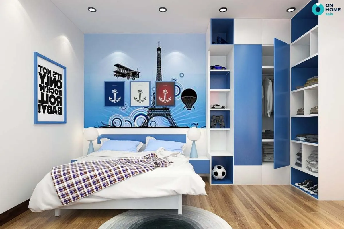 Giường ngủ hiện đại cho bé trai