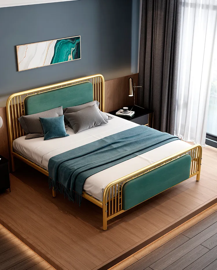 Mẫu giường ngủ sắt 1m8x2m2 sang trọng