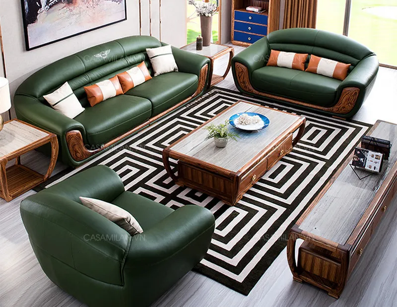 Bàn trà sofa phòng khách trẻ trung, trang nhã
