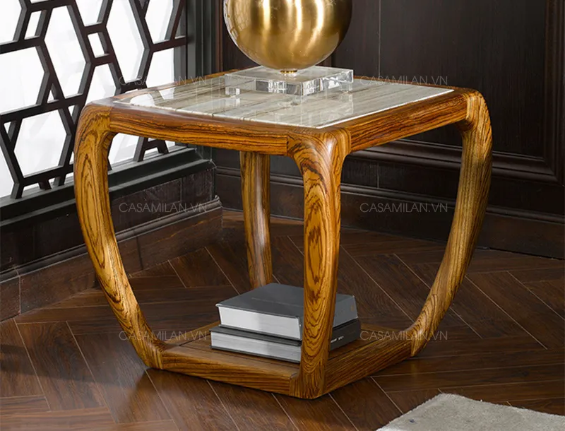 Kệ bàn trà gỗ sồi ash trang trí độc đáo đẹp mắt