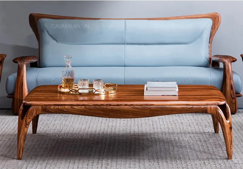 Bàn trà sofa gỗ dễ dàng vệ sinh