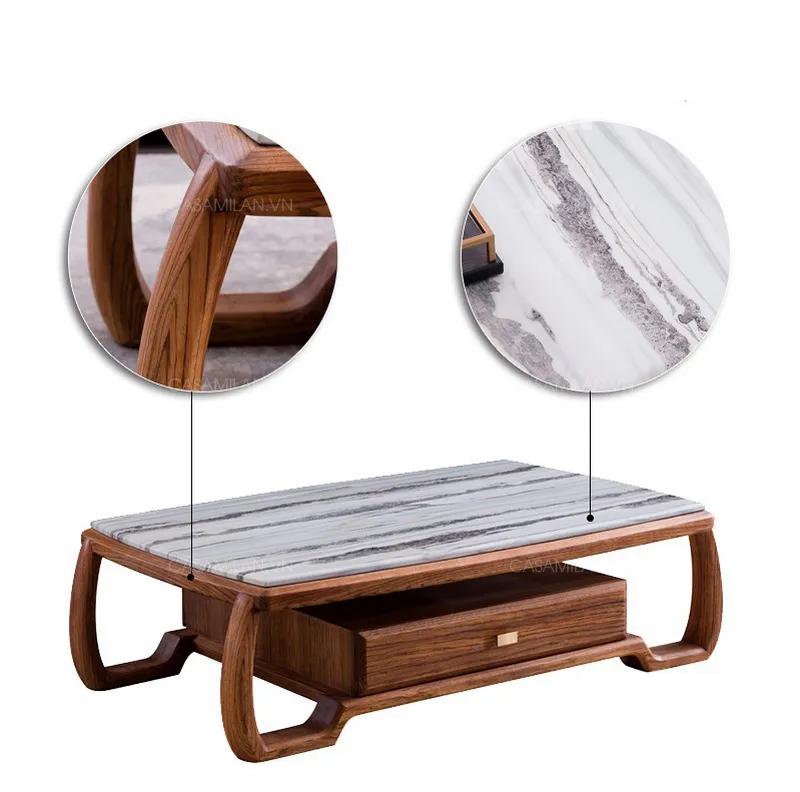 Bàn trà được cấu thành từ chất liệu cao cấp dễ dàng vệ sinh
