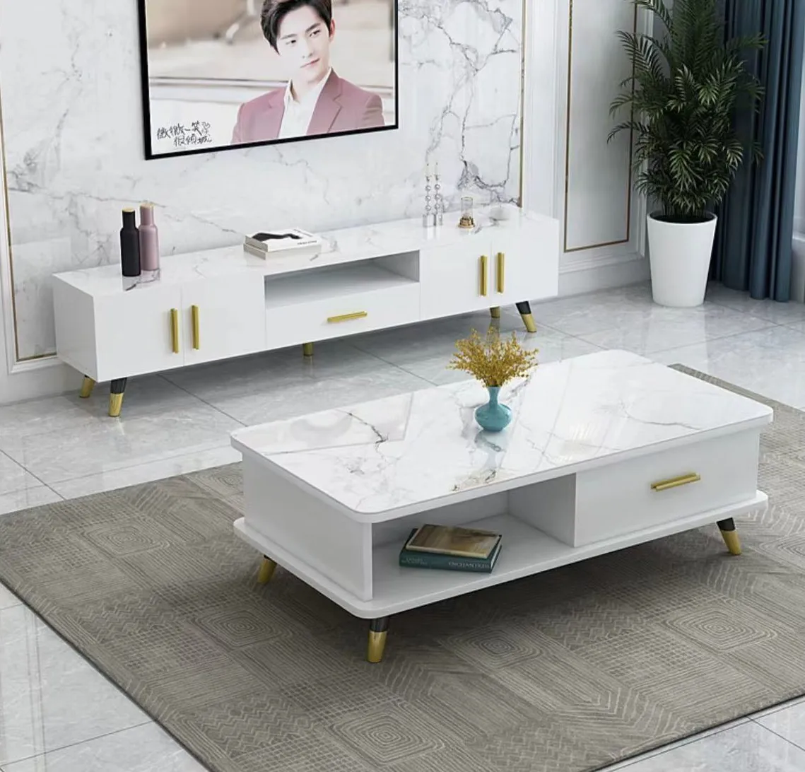 Bàn trà mặt đá sang trọng cho phòng khách KT4123