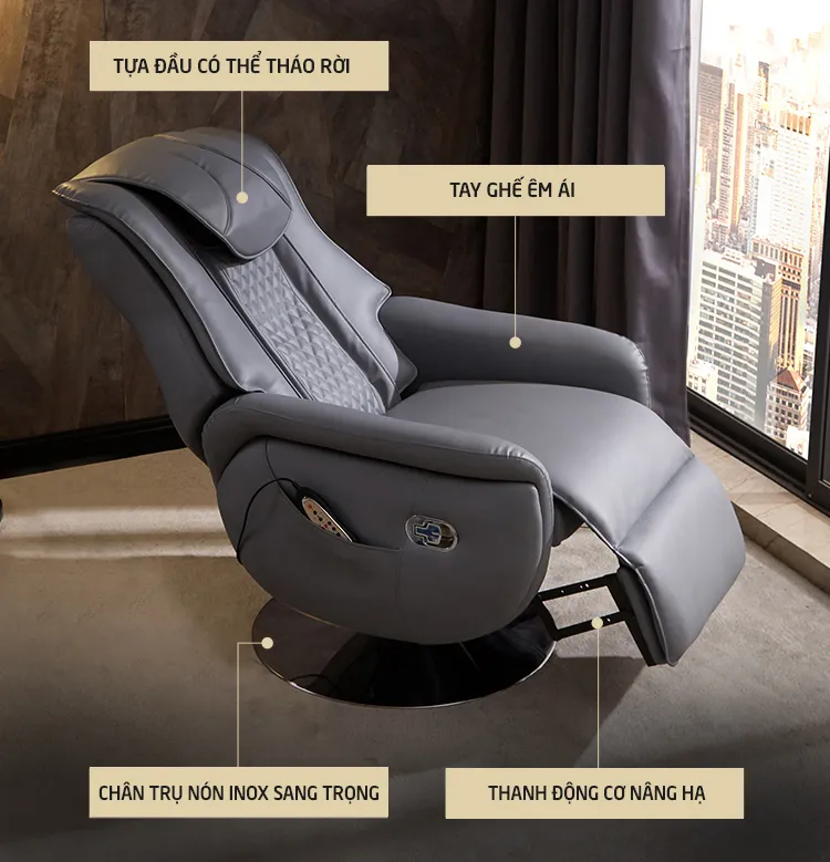 ghế sofa chỉnh độ nghiêng tựa lưng