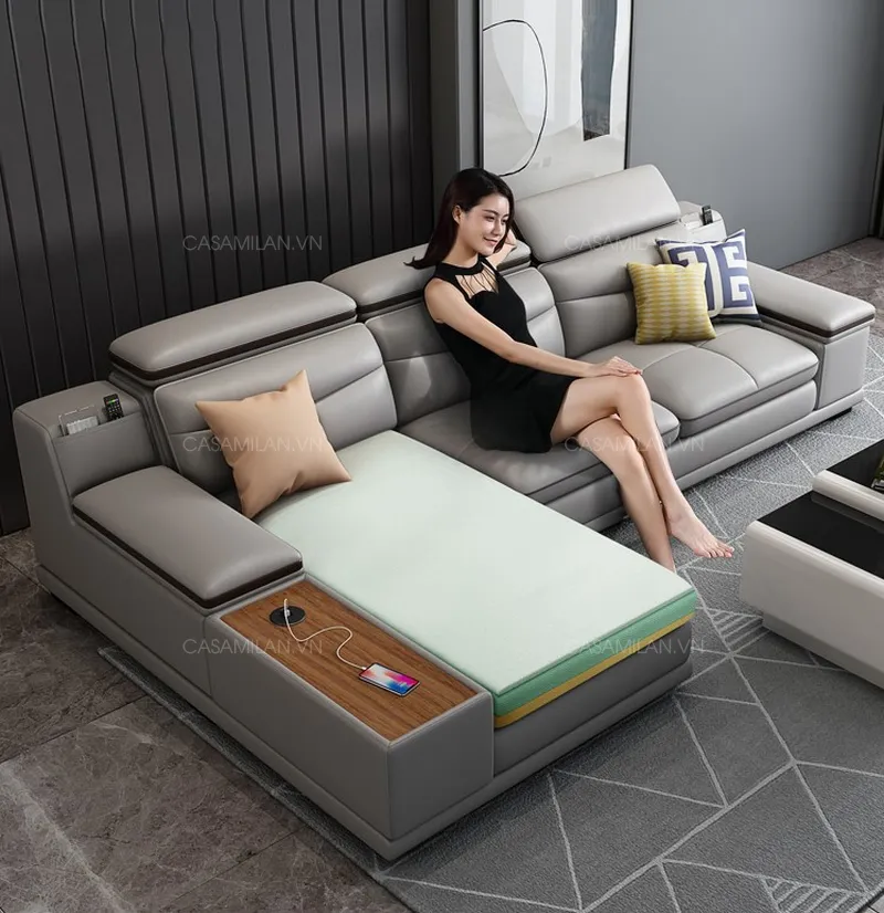 Ghế sofa thông minh chữ L cao cấp nhập khẩu SF1237