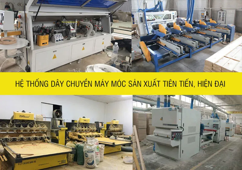 Hệ thống máy móc sản xuất hiện đại