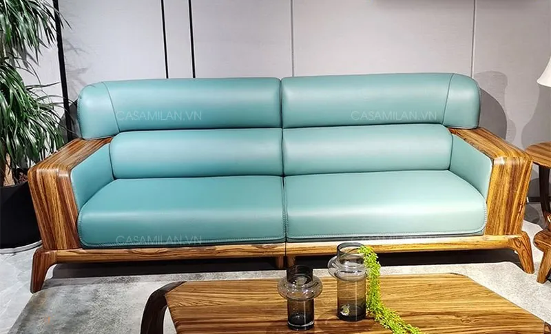  Sofa gỗ sồi phòng khách hiện đại
