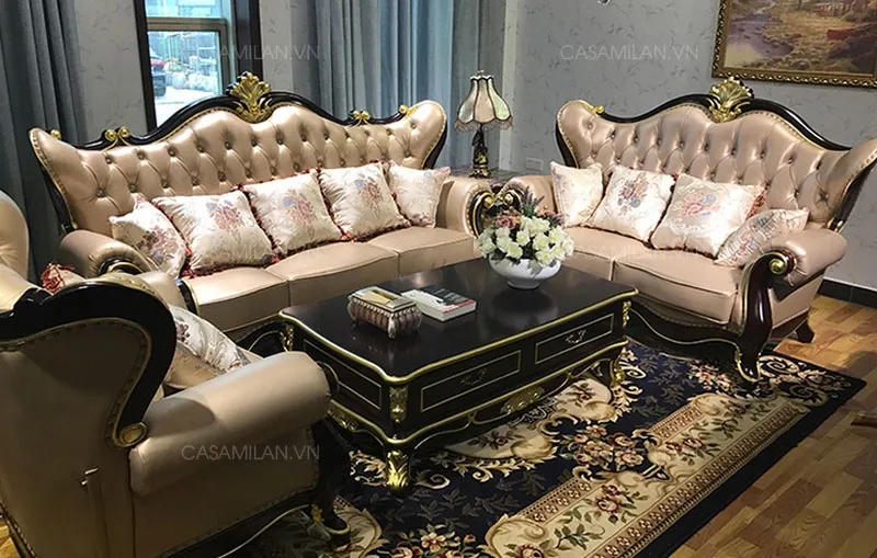 Với nội thất tân cổ điển, sofa là sản phẩm không thể thiếu
