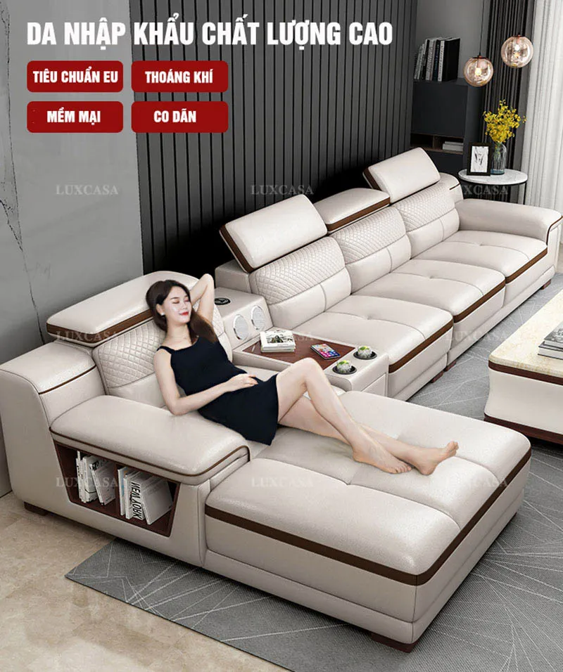 Sofa thông minh bọc da cao cấp
