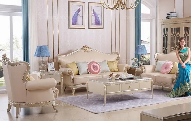 Ghế Sofa Tân Cổ Điển Sang Trọng STC1404
