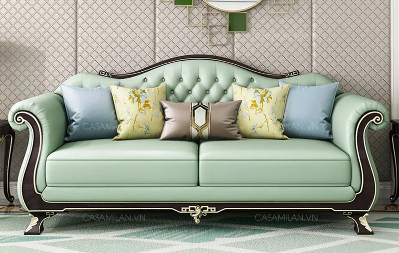 Ghế Sofa Da Tân Cổ Điển STC1409