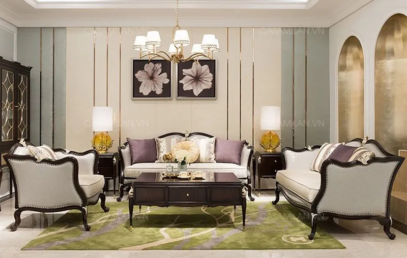 Ghế Sofa Tân Cổ Điển Đẹp STC1410