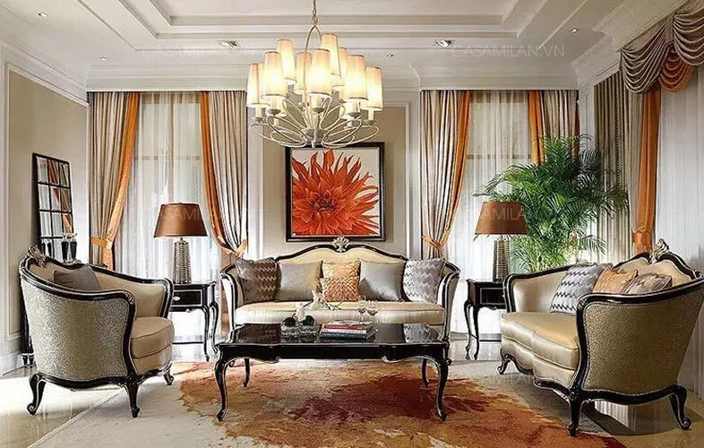 Ghế Sofa Da Tân Cổ Điển STC1406